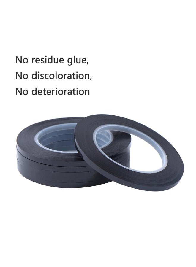 Outus 6 Pack 3 mm Width Graphic Chart Tape Art Tape Grid Marking Tapes Whiteboard Gridding Tape Self-Adhesive Artist Tape, Black - Image 2